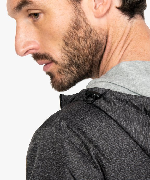 Blouson homme coupe-vent à capuche doublé jersey vue2 - GEMO (HOMME) - GEMO