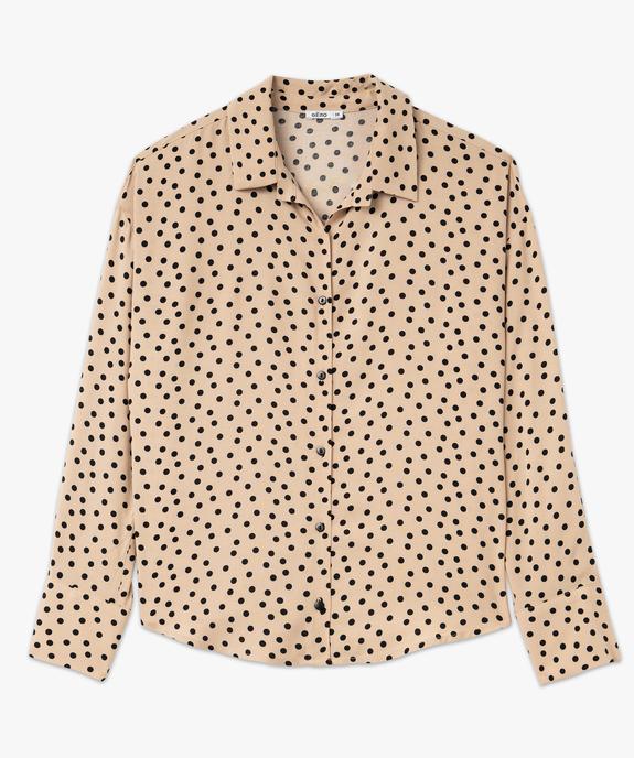 Chemise manches longues fluide à pois femme vue4 - GEMO(FEMME PAP) - GEMO