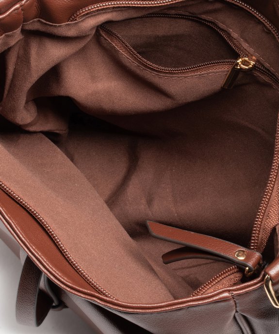 Sac femme forme arrondie avec rabat sur l’avant vue3 - GEMO (ACCESS) - GEMO