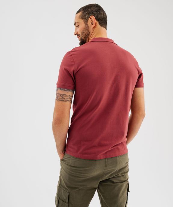 Polo manches courtes en coton homme vue4 - GEMO 4G HOMME - GEMO