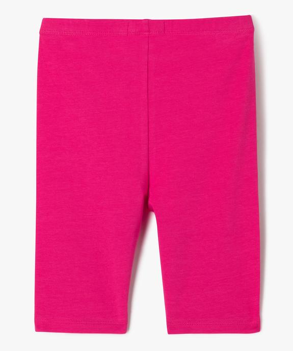 Legging court cycliste uni fille vue3 - GEMO 4G FILLE - GEMO