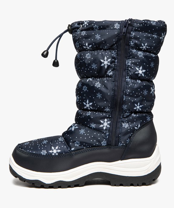 Après-ski femme avec motifs flocons de neige vue3 - GEMO (EQUIPT) - GEMO