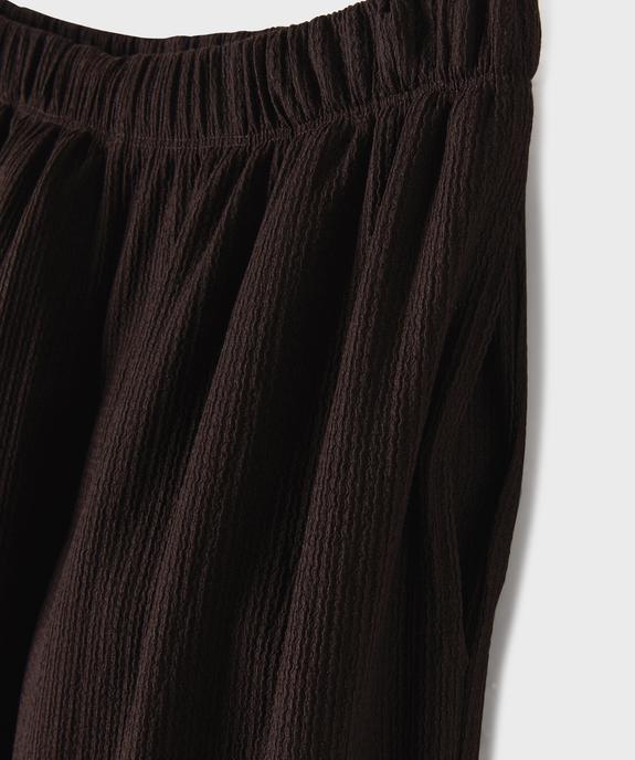 Pantalon fluide en maille gaufrée fille vue2 - GEMO (JUNIOR) - GEMO
