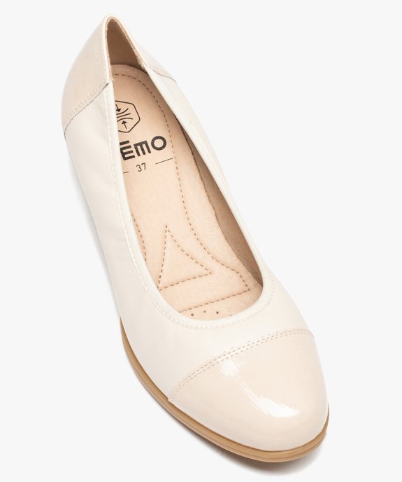Escarpins confort femme à talon et bout vernis vue5 - GEMO (CONFORT) - GEMO