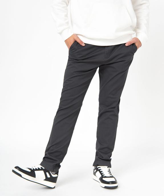 Pantalon chino coupe slim en coton stretch homme vue1 - GEMO (HOMME) - GEMO