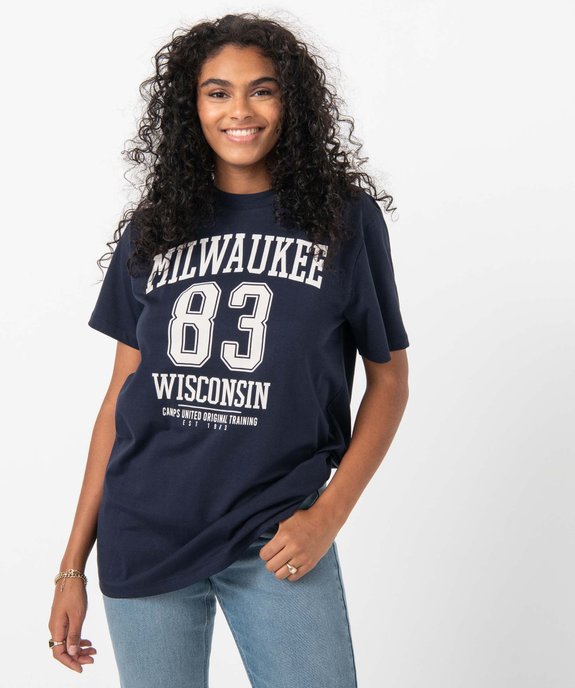 Tee-shirt femme à manches courtes oversize – Camps United vue2 - CAMPS UNITED - GEMO