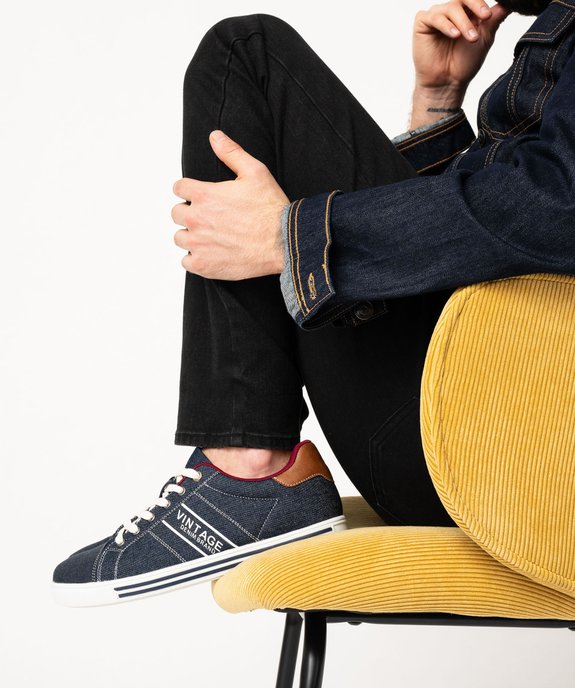 Tennis en toile jean homme vue1 - GEMO (CASUAL) - GEMO