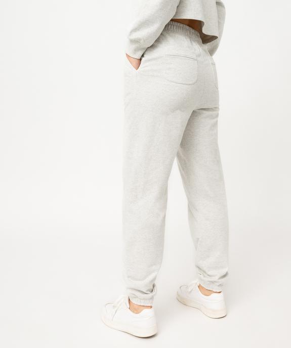 Jogging en molleton fin chiné à taille élastiquée femme - Camps United vue3 - CAMPS - GEMO