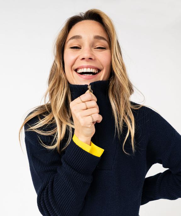 Pull camionneur à col zippé femme - LuluCastagnette vue5 - LULU CASTAGNETT - GEMO