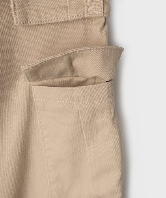 Pantalon coupe cargo straight avec taille élastique fille vue2 - GEMO 4G FILLE - GEMO
