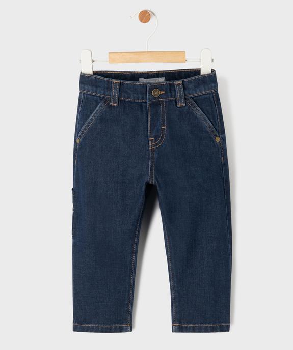 Jean coupe droite en coton bébé garçon LuluCastagnette vue1 - LULUCASTAGNETTE - GEMO