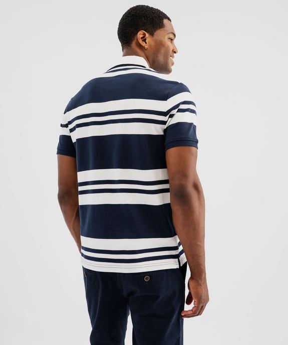 Polo manches courtes à rayures homme vue3 - GEMO 4G HOMME - GEMO