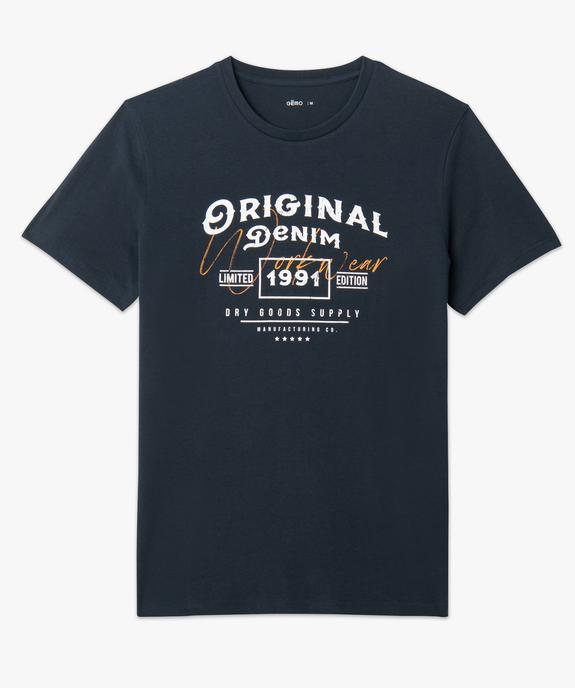 Tee-shirt homme à manches courtes avec imprimé rétro vue4 - GEMO (HOMME) - GEMO