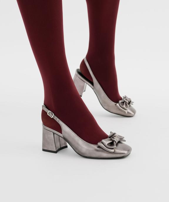 Escarpins ouverts à bride et bout carré femme vue7 - FOLLOW ME - GEMO