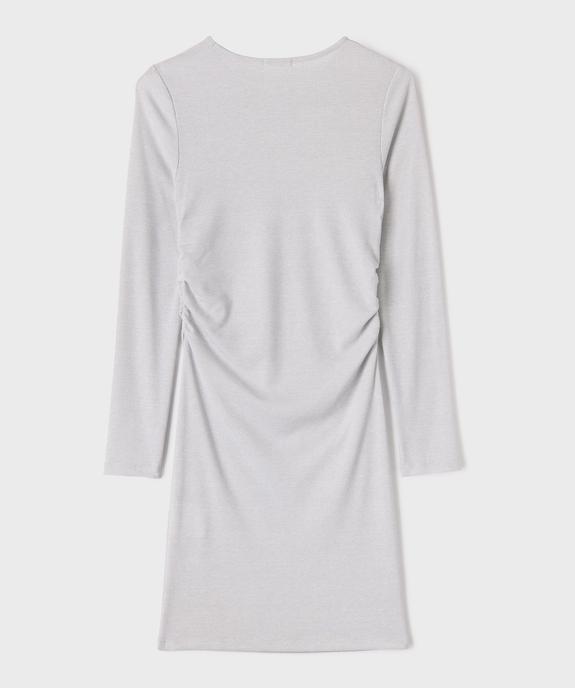 Robe manches longues coupe courte et ajustée en maille pailletée fille vue4 - GEMO (JUNIOR) - GEMO