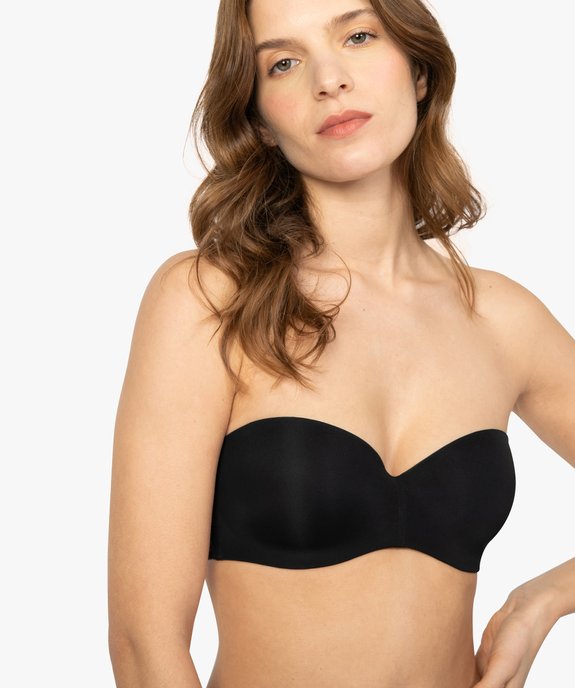 Soutien-gorge bandeau en microfibre avec bretelles muti-positions vue2 - GEMO(HOMWR FEM) - GEMO