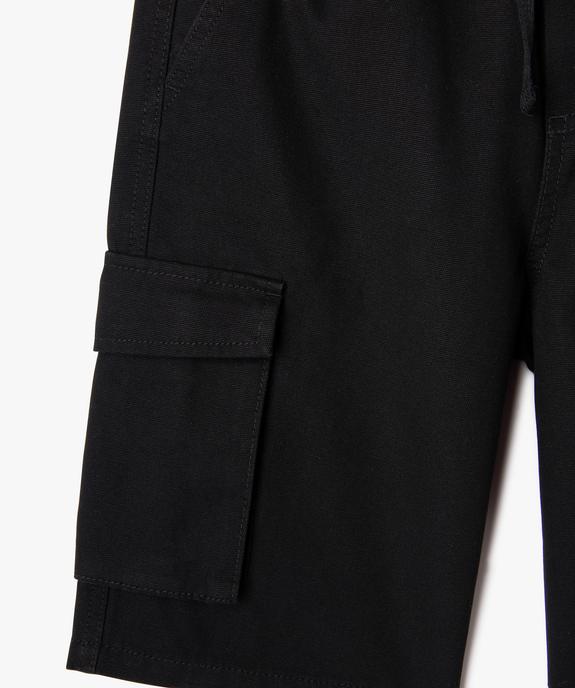 Bermuda cargo regular en coton avec taille ajustable garçon vue7 - GEMO (JUNIOR) - GEMO