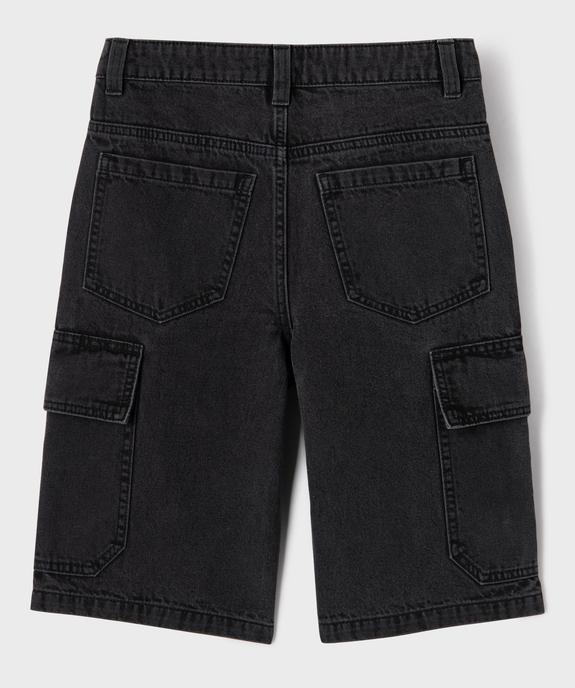 Bermuda en jean coupe Cargo Regular avec ceinture ajustable garçon vue3 - GEMO (JUNIOR) - GEMO