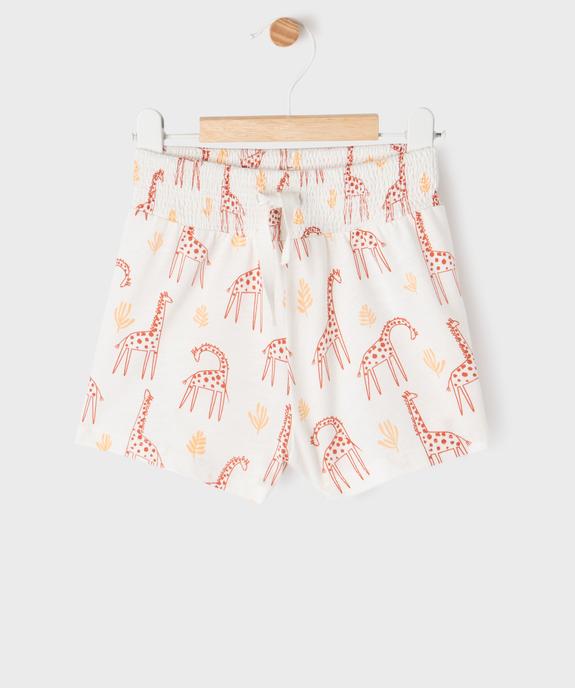 Short imprimé en maille bébé fille vue1 - GEMO 4G BEBE - GEMO