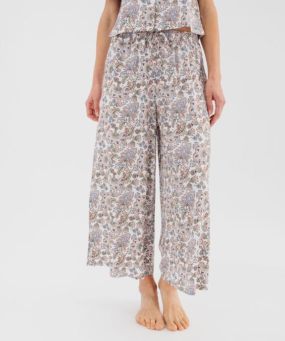 Pantalon de pyjama fluide imprimé femme vue1 - GEMO 4G FEMME - GEMO