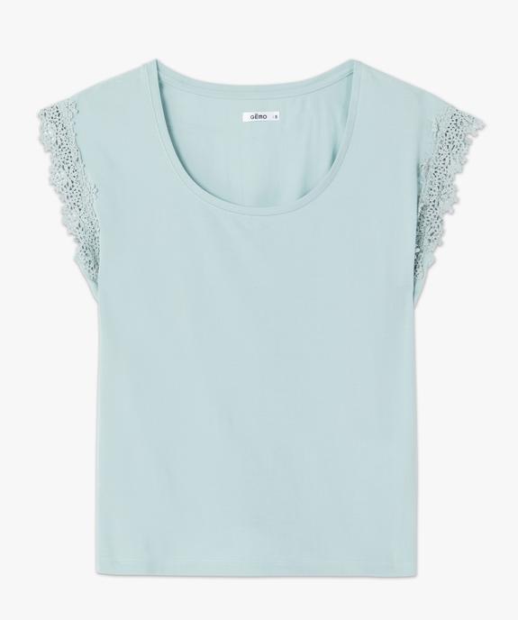 Tee-shirt femme sans manches avec emmanchures dentelle vue4 - GEMO(FEMME PAP) - GEMO