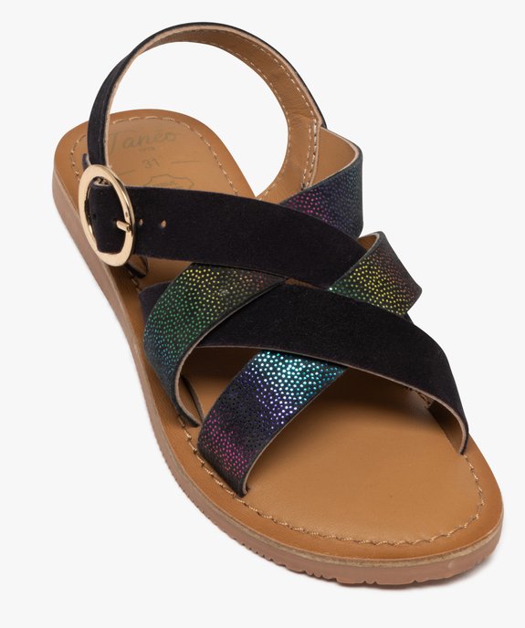 Sandales en cuir à brides croisées fille - Tanéo vue5 - TANEO GEMO FOR GOOD - GEMO