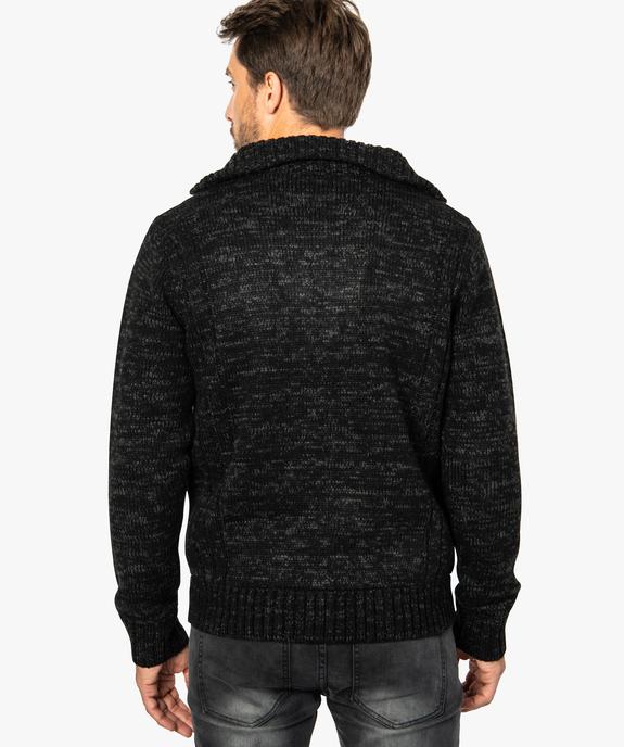 Gilet homme zippé doublé polaire avec col montant vue3 - GEMO (HOMME) - GEMO