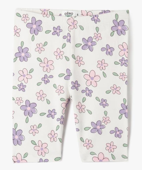 Legging court imprimé à taille élastiquée fille vue1 - GEMO 4G FILLE - GEMO