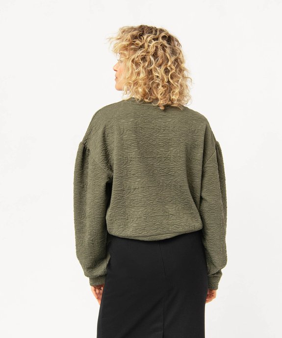 Sweat ample en maille texturee femme