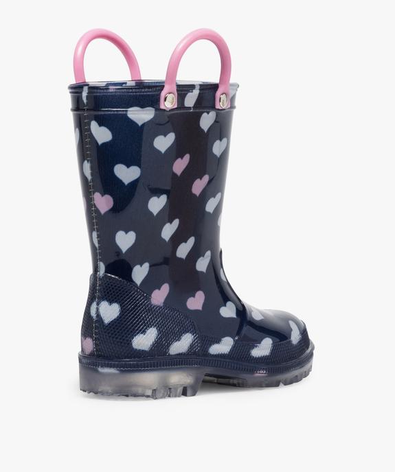 Bottes de pluie fille à motifs cœurs et anses vue4 - GEMO (ENFANT) - GEMO