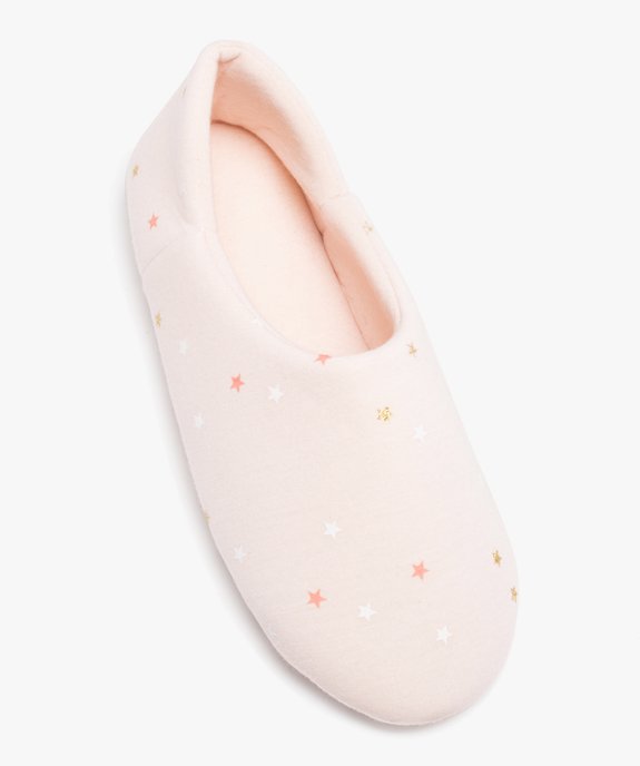 Chaussons femme souples en jersey à motifs vue5 - GEMO(HOMWR FEM) - GEMO