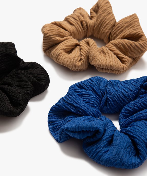 Chouchous texturés pour les cheveux femme (lot de 3) vue2 - GEMO (ACCESS) - GEMO