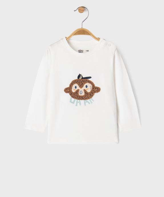 Tee-shirt manches longues avec motif animal bébé garçon vue1 - GEMO 4G BEBE - GEMO