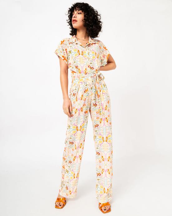Combinaison pantalon imprimée à manches courtes femme vue5 - GEMO(FEMME PAP) - GEMO