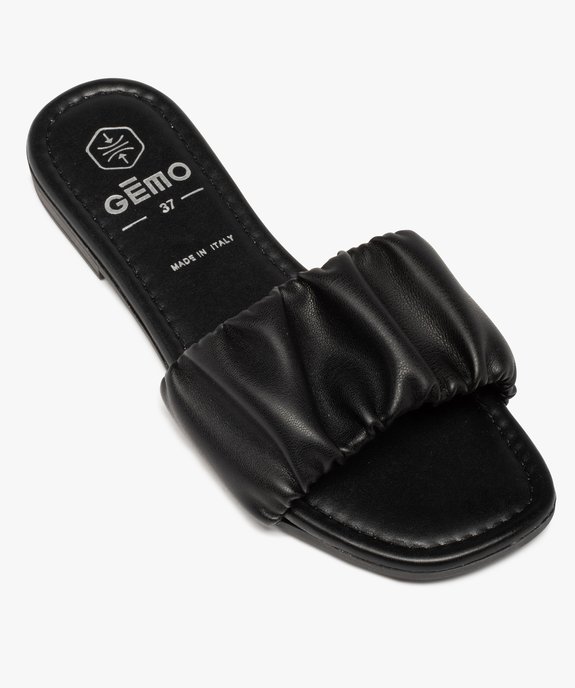 Mules femme à talon plat et bride unie froncée vue5 - GEMO (CASUAL) - GEMO