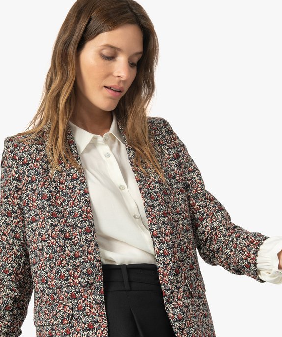 Veste à manches ¾ froncées femme vue2 - GEMO(FEMME PAP) - GEMO