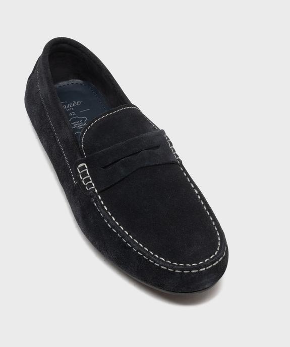 Mocassins dessus cuir velours homme -Tanéo vue5 - TANEO GEMO FOR GOOD - GEMO