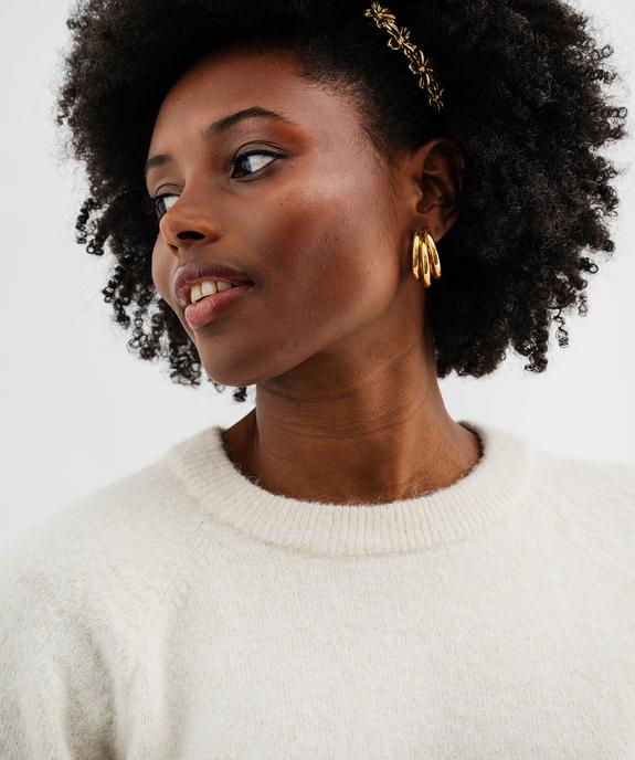 Pull manches courtes ample et douillet femme vue2 - GEMO(FEMME PAP) - GEMO