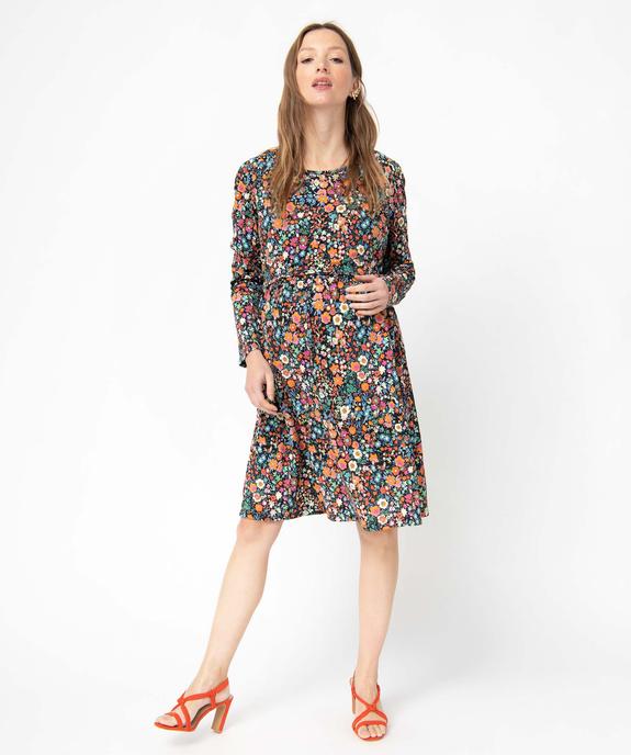 Robe d'allaitement à manches longues et motifs vue1 - GEMO (MATER) - GEMO