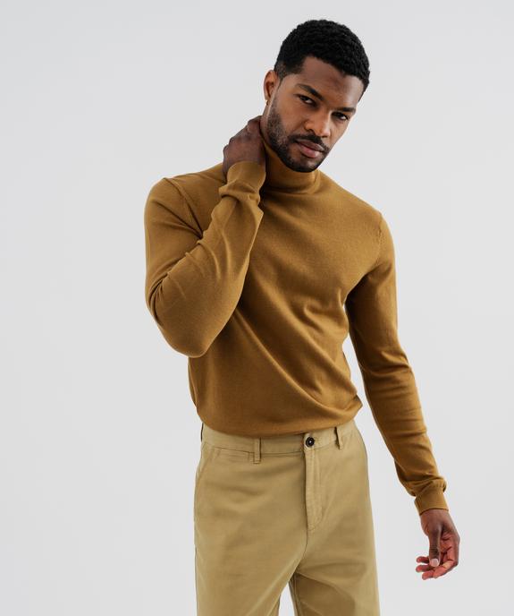 Pull col roulé en maille fine homme vue1 - GEMO 4G HOMME - GEMO
