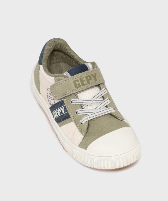 Baskets à scratch avec empiècements contrastants garçon - Gepy vue5 - GEPY - GEMO