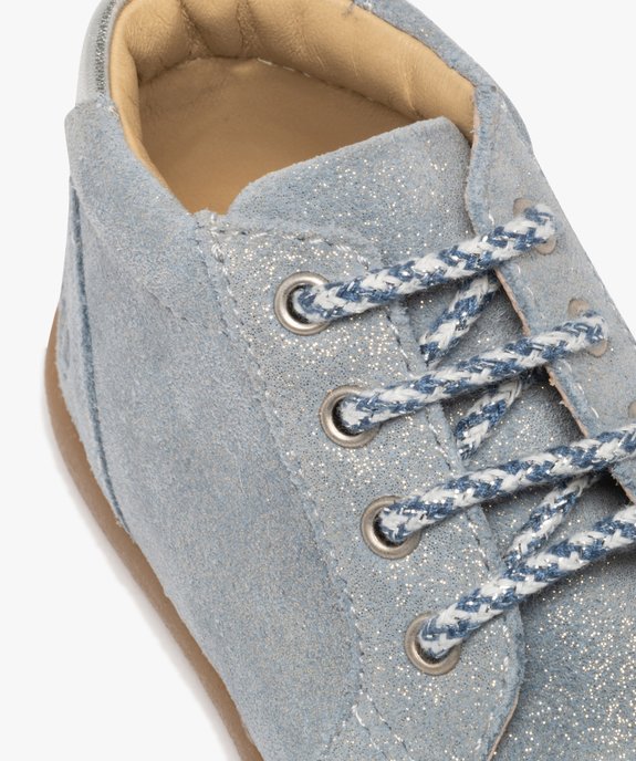Chaussures premiers pas en cuir pailleté bébé fille - NA! vue6 - NA! - GEMO