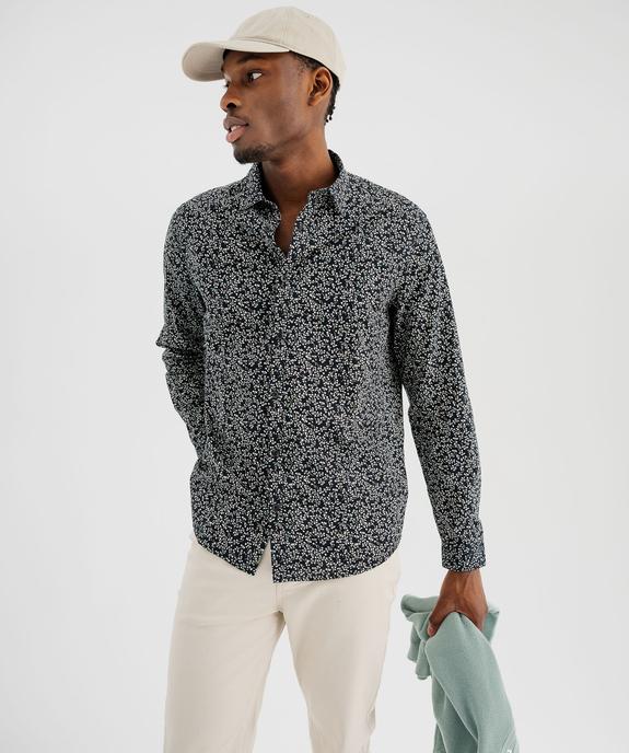 Chemise à motifs fleuris coupe regular homme vue4 - GEMO (HOMME) - GEMO