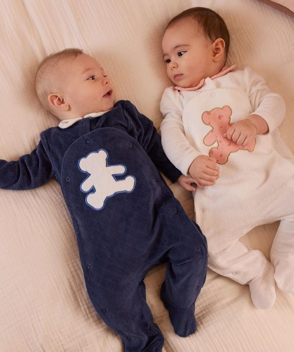 Pyjama en velours à col chemise bébé - LuluCastagnette vue6 - LULU CASTAGNETTE GEMO FOR GOOD - GEMO