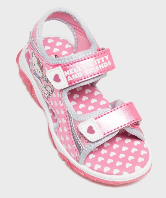 Sandales à scratch à motifs coeurs et chaton fille - Hello Kitty vue5 - HELLO KITTY - GEMO