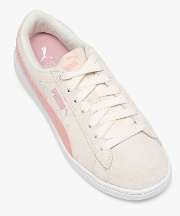 Baskets femme bicolores avec dessus en cuir velours – Puma vue5 - PUMA - GEMO
