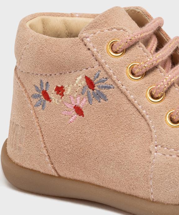 Chaussures premiers pas dessus cuir bébé fille - NA! vue6 - NA! - GEMO