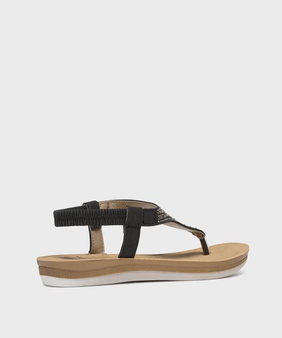 Sandales à entredoigt avec strass femme - Emilia Rosa vue4 - EMILIA ROSA - GEMO