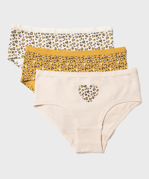 Shorty à motif léopard fille (lot de 3) vue1 - GEMO 4G FILLE - GEMO