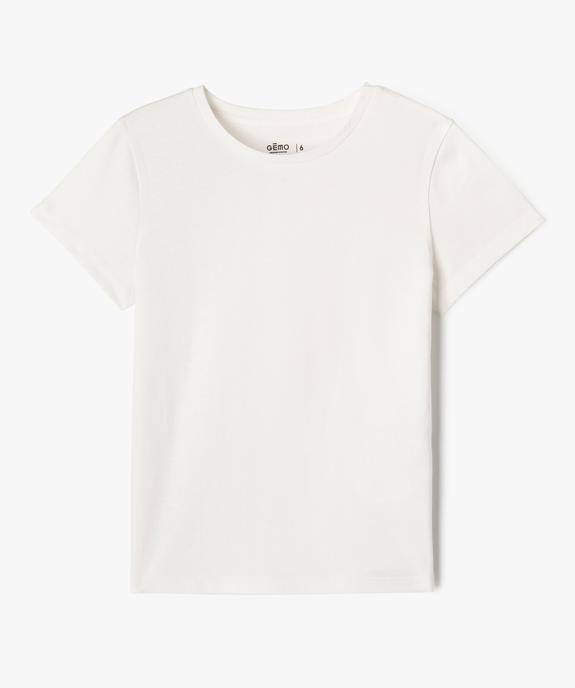 Tee-shirt manches courtes et col rond fille vue1 - GEMO 4G FILLE - GEMO